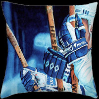 Toronto Maple Leafs hockey sticks throw pillow