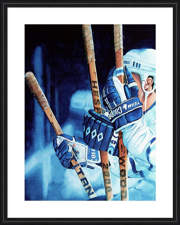 Toronto Maple Leafs NHL hockey sticks painting