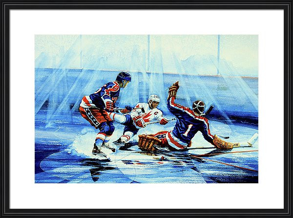 hockey action painting