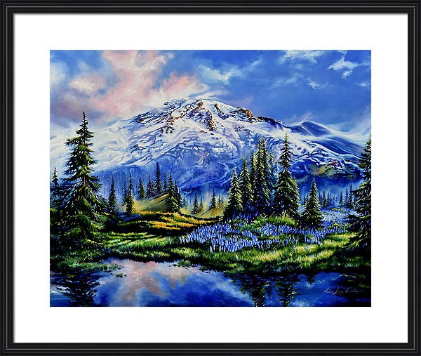 Mount Rainier Sunrise Painting