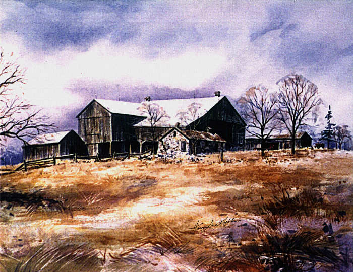 Farm Landscape painting