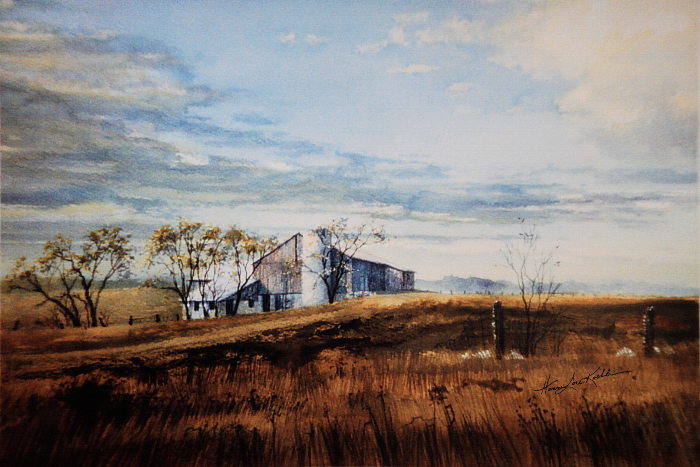 Early Spring Rural Landscape Painting