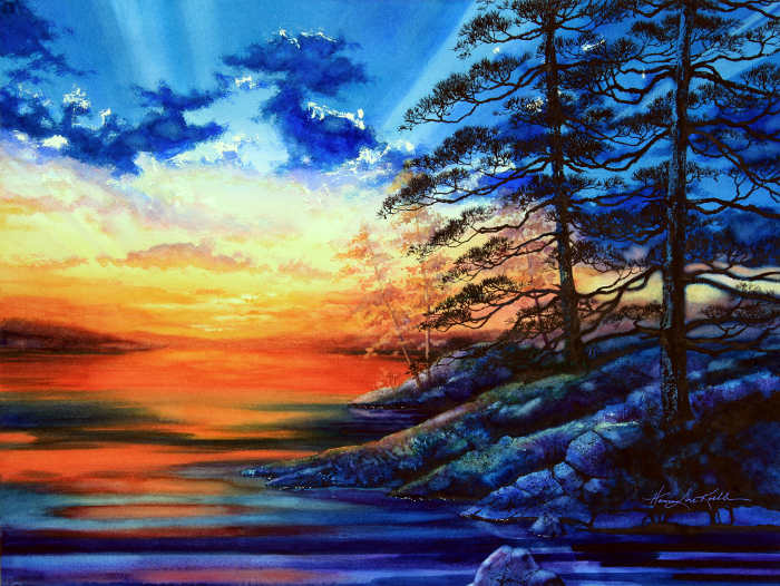 Canadian Landscape Painting Of A Muskoka Lake