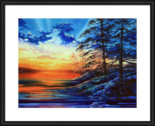 Lake Sunset Painting