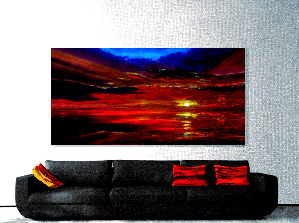 red abstract paintings