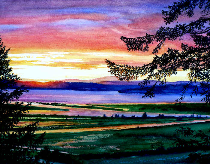 West Coast Sunset Painting