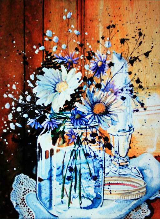 Wildflowers In A Mason Jar Painting