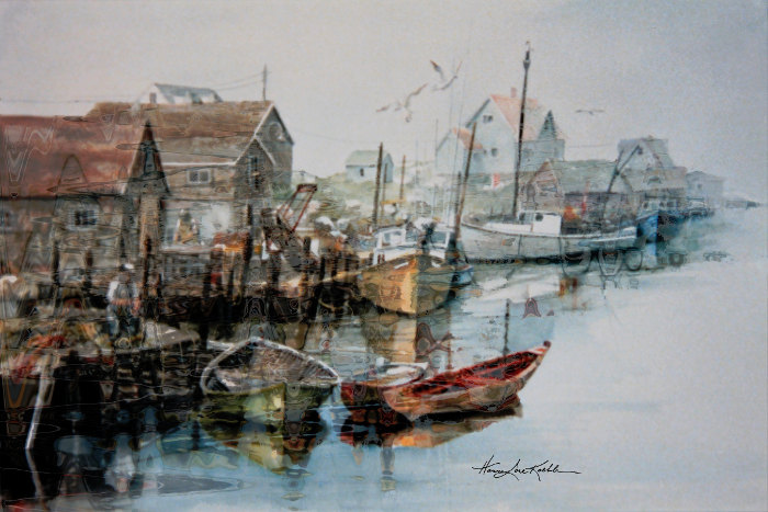 east coast fishing boats painting