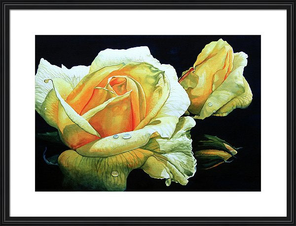 Yellow RoseAnd Rosebud Painting