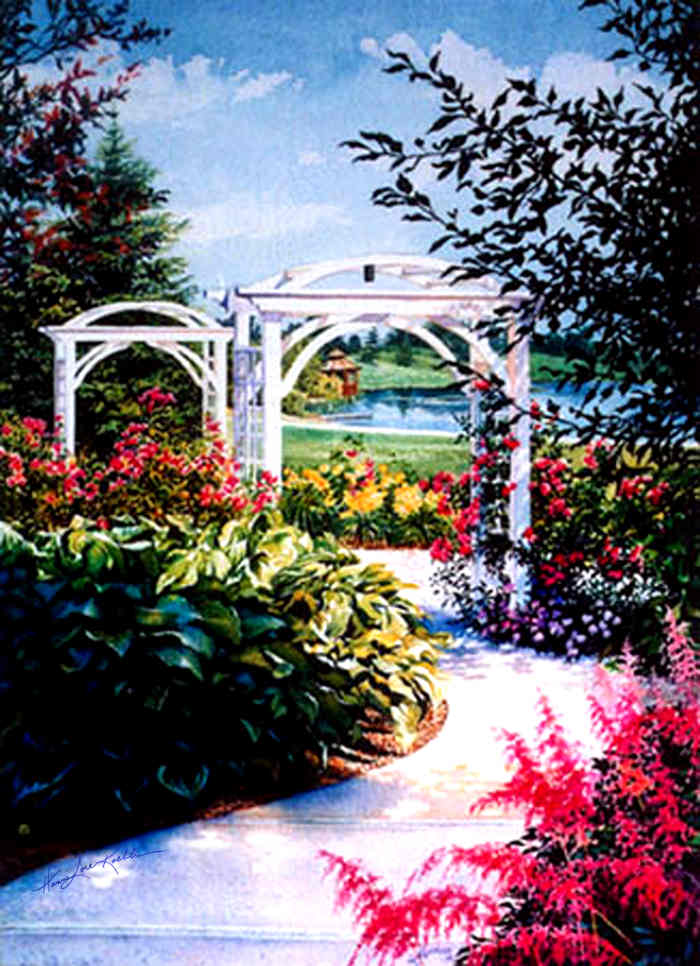 garden path painting