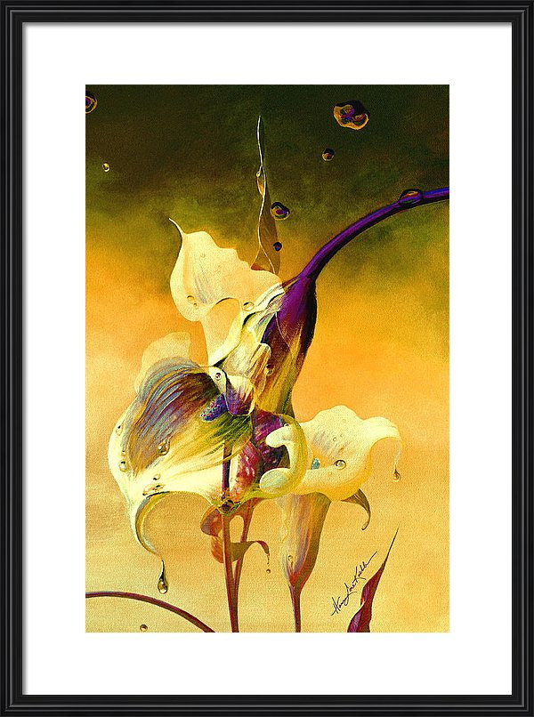 Calla Lilies digital painting abstract