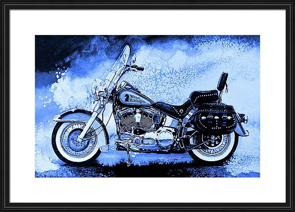 Motocycle Watercolor Painting