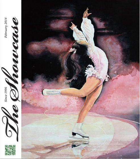 Olympic figure skater magazine cover art