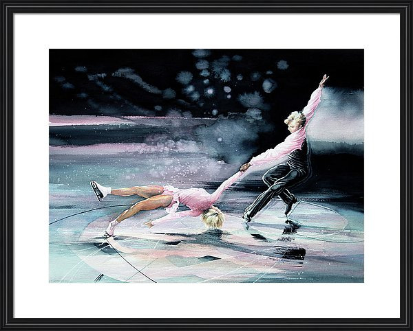 figure skating death spiral painting for sale by artist