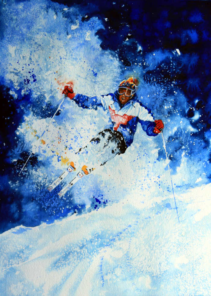 Freestyle Skiing Painting