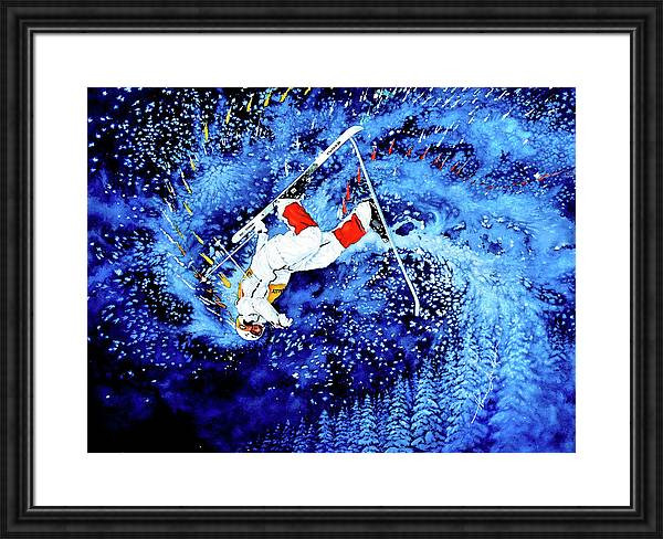 Freestyle Skiing Mogul Jump Trick Painting