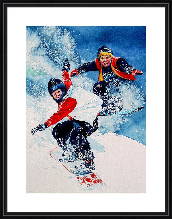 snowboard painting for boys room wall art decor