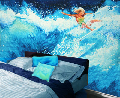 surfing wallpaper mural