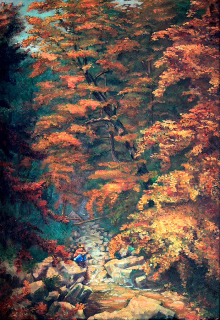 Spencer Creek Oil Painting