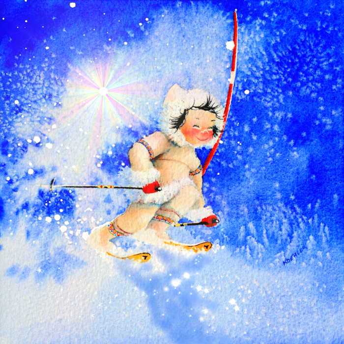 skiing art for preschoolers