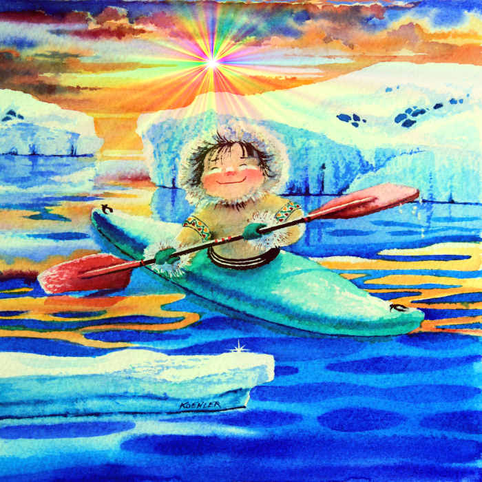 kayaking art for kids