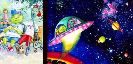 fun space alien art for kids