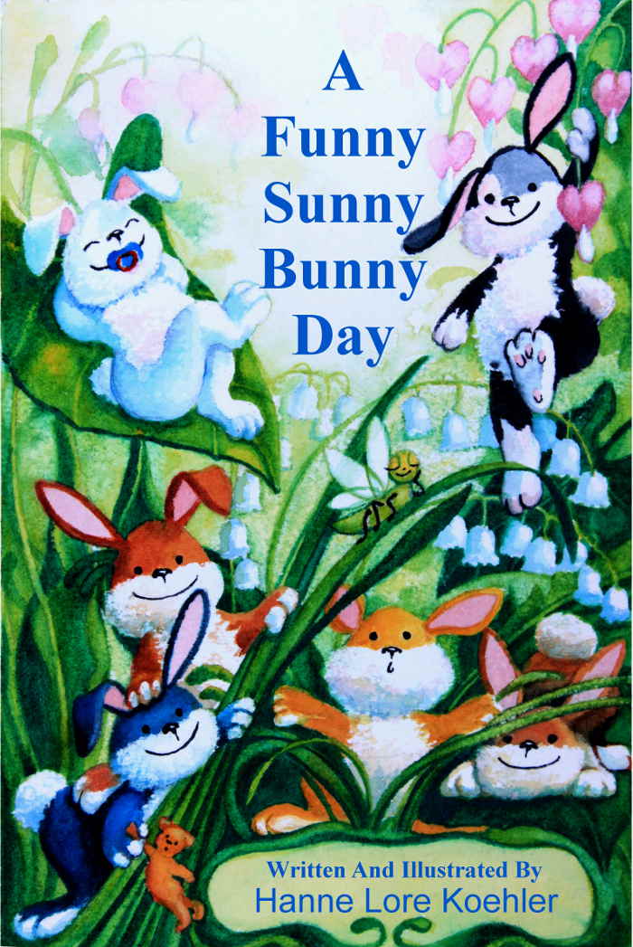 bunny book illustration for kids