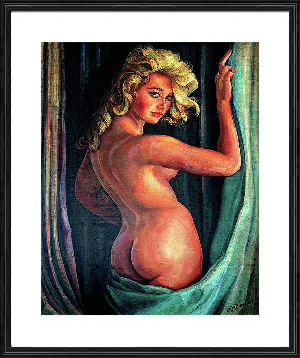 oil painting of seductive nude woman