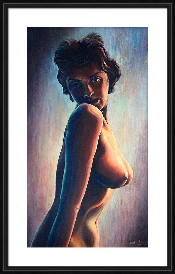 bedroom art oil painting of nude woman