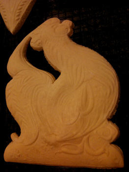 rooster cookie made with wood cookie mold