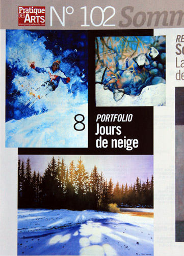 Hanne Lore Koehler winter sport paintings in Magazine