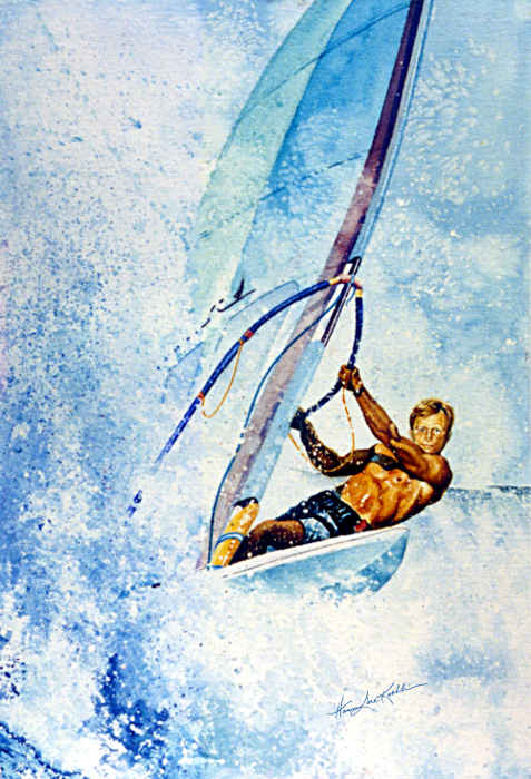 wind surfer painting