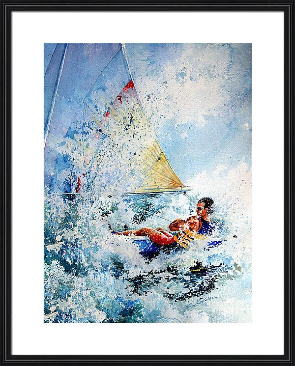 sailboat action painting