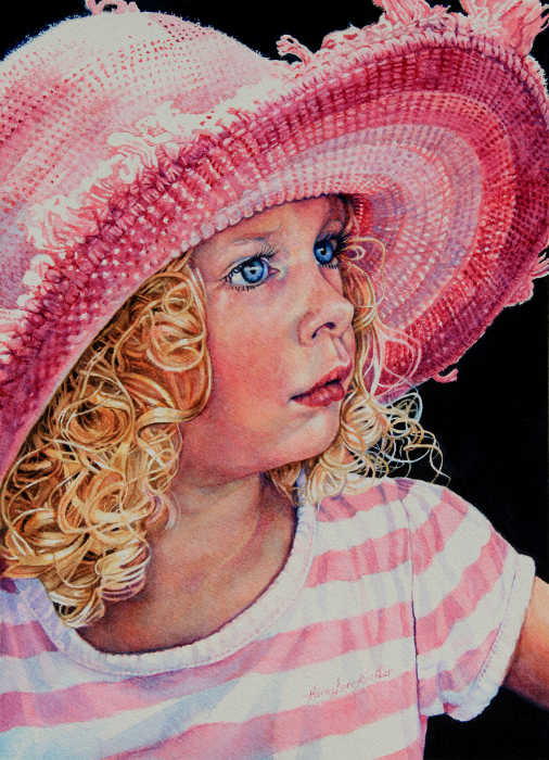 watercolor portrait of a girl