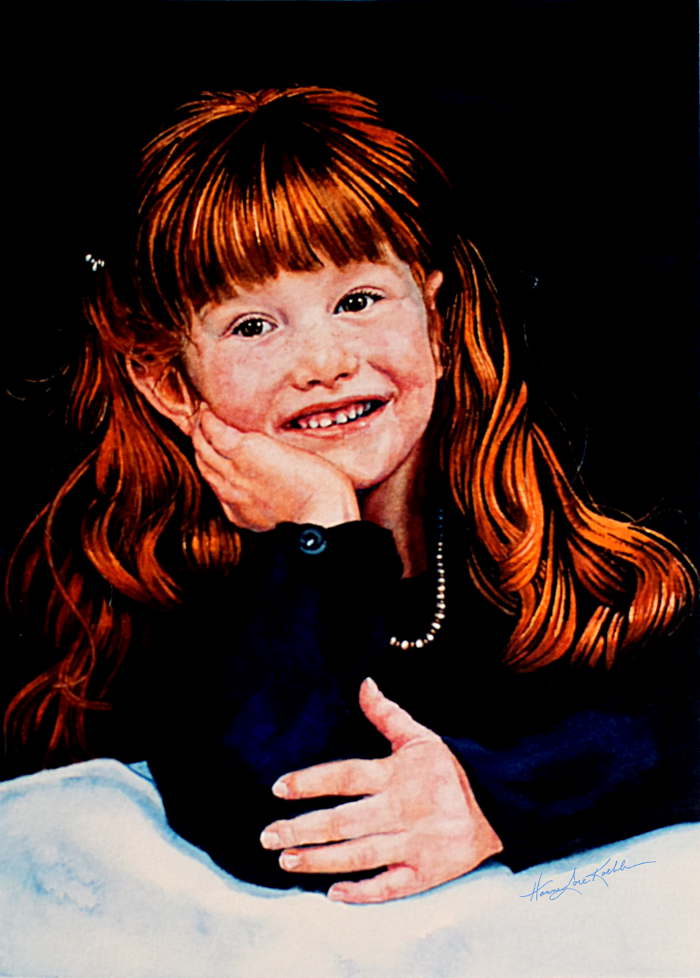 child watercolor portrait