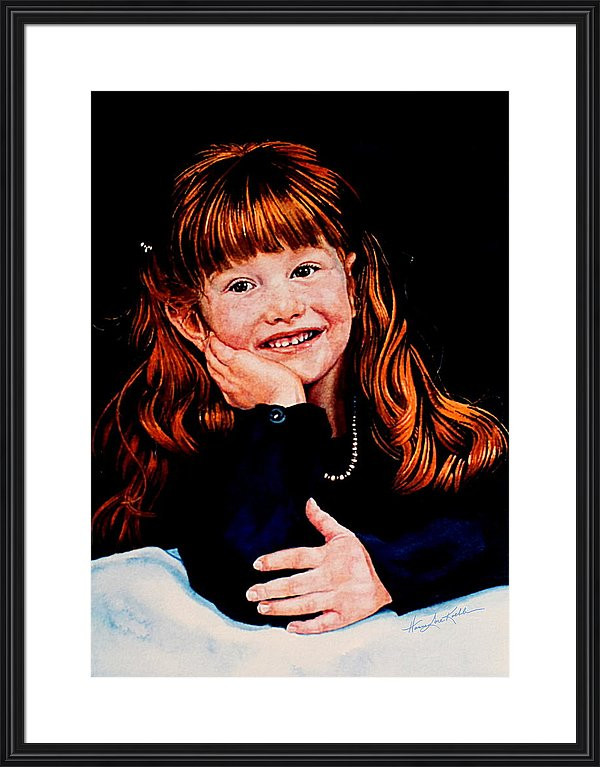 child watercolor portrait commission