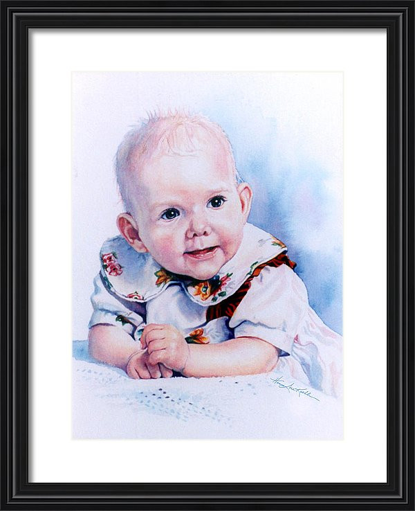 baby watercolor portrait