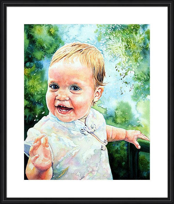 painting of baby taking first steps