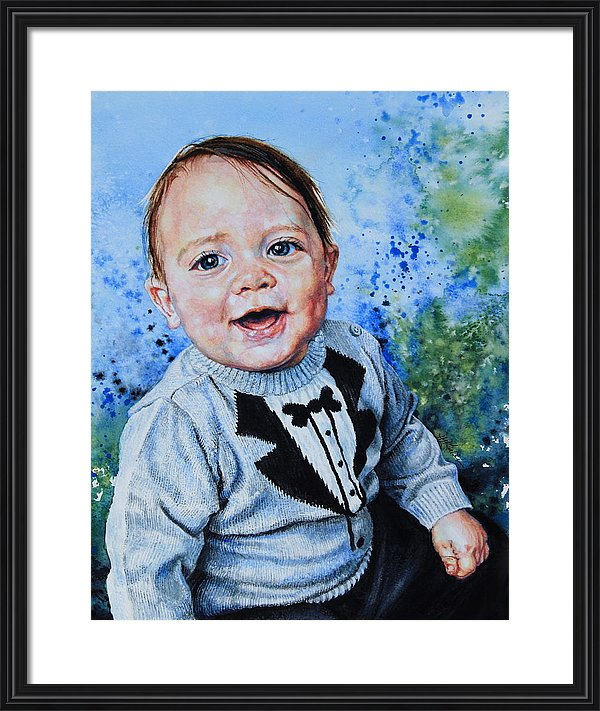 commission a watercolor portrait of a baby