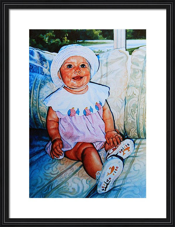 commission a watercolor portrait of baby girl
