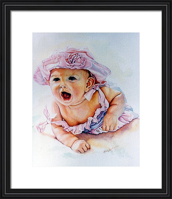 baby girl watercolor portrait