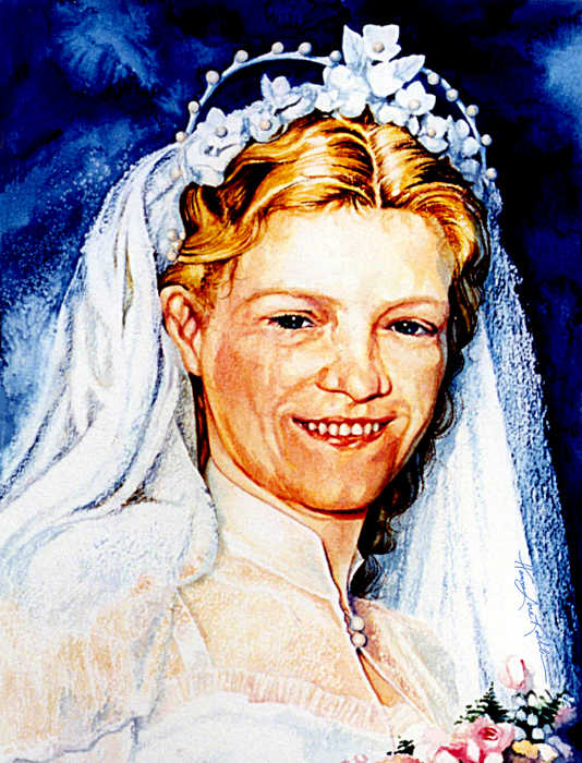 commission a painted wedding portrait direct from artist