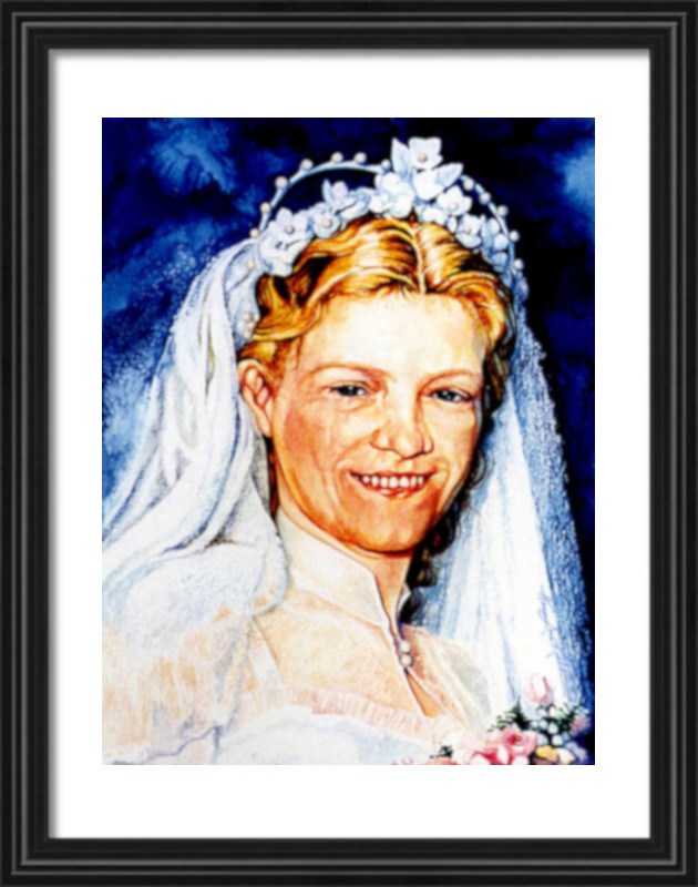 commission a painted wedding portrait direct from artist