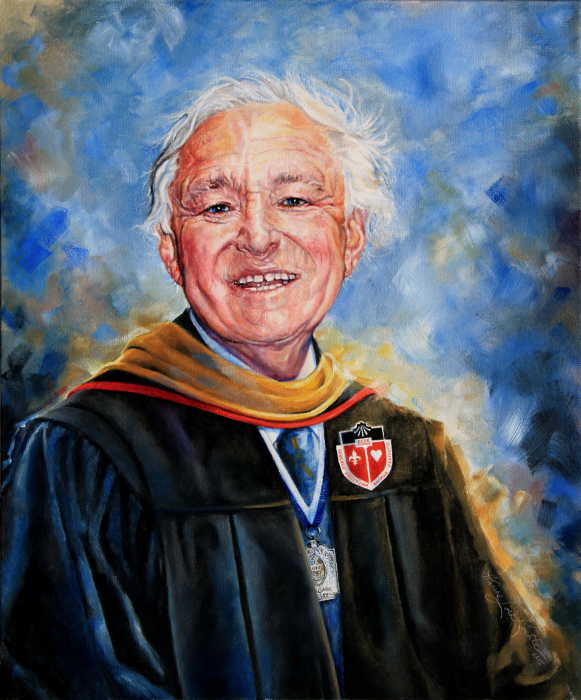 University Alumni Professor Portrait from photo direct from artist