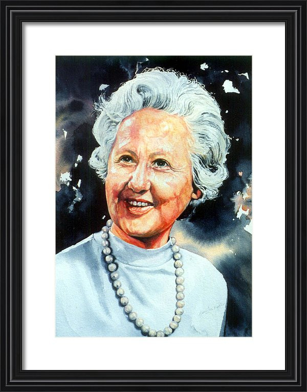 painted grandmother portrait
