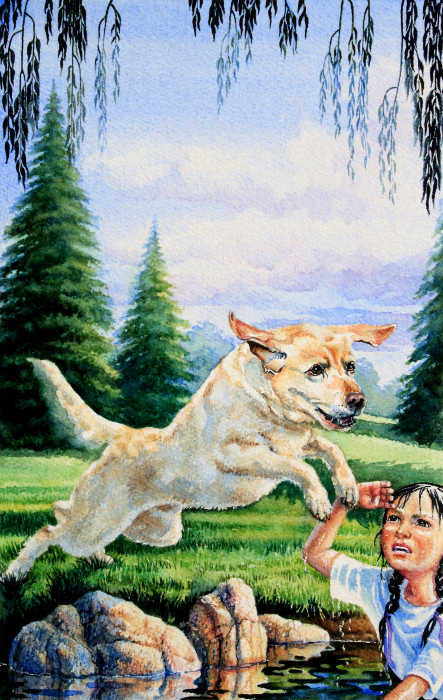 Labrador Retriever painting