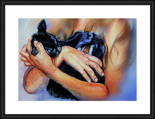 Black Cat Commissioned Digital Portrait Painting
