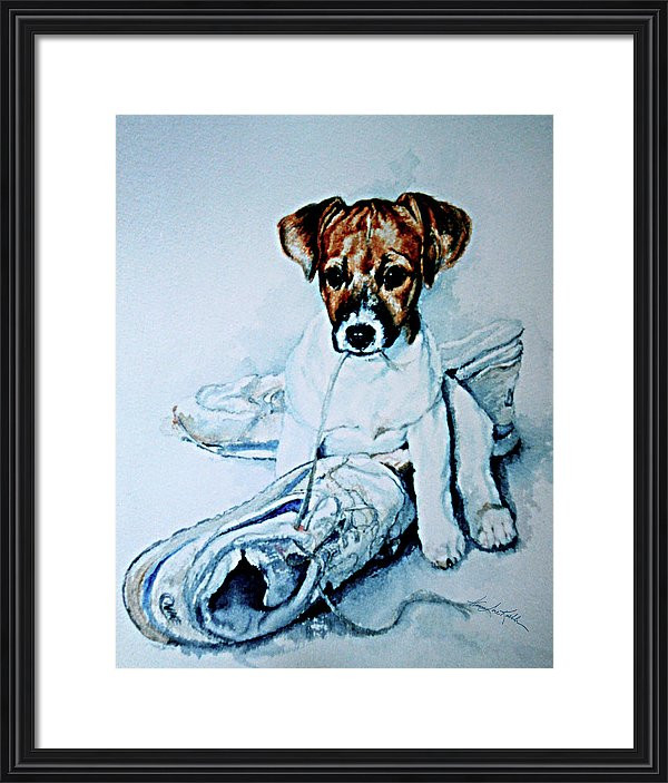 Jack Russell Terrier Puppy Portrait Painting