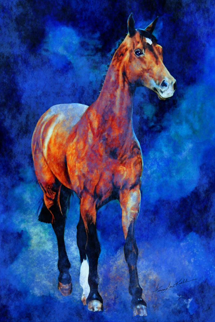 Show Jumping Horse Painting
