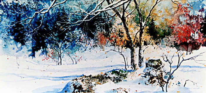 First Snowfall Painting